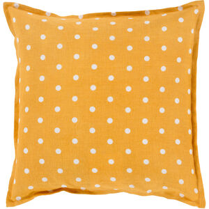 Polka Dot 22 inch Cream, Saffron Pillow Kit
