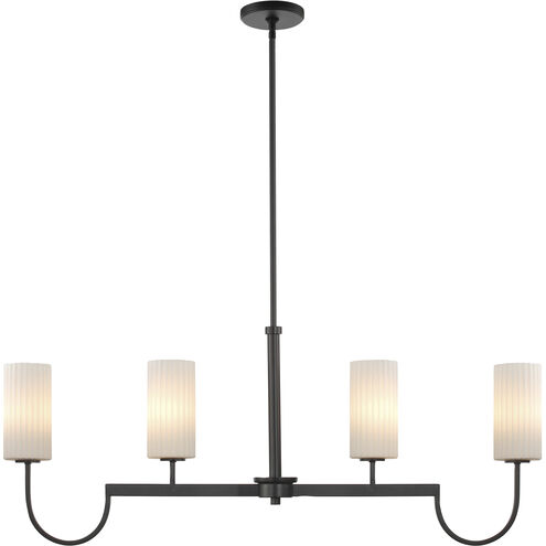 Town and Country 4 Light 43 inch Black Linear Pendant Ceiling Light