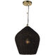 Georgian 1 Light 14.5 inch Black Pendant Ceiling Light