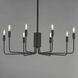 Abner 8 Light 32 inch Black Chandelier Ceiling Light