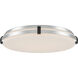 Arclume LED 18.75 inch Chrome and Dark Matte Black Flush Mount Ceiling Light