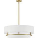 Graham 30 inch Lacquered Brass Indoor Semi-Flush Mount Ceiling Light, Convertible