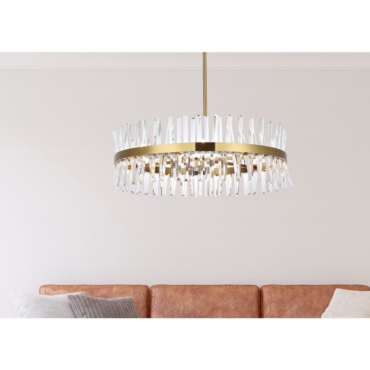 Serephina 16 Light 36 inch Satin Gold Chandelier Ceiling Light