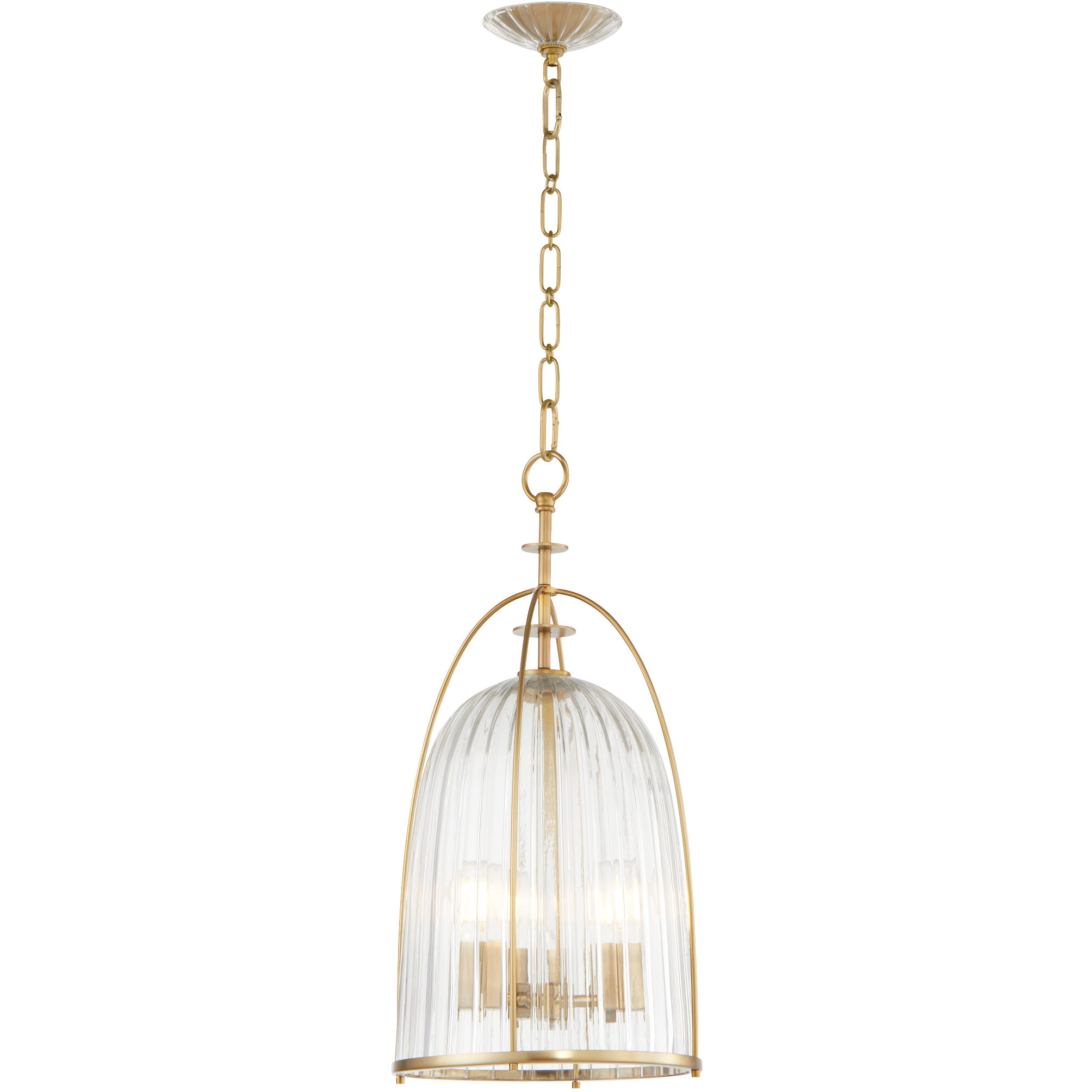 Alice 3 Light 11.25 inch Aged Brass Pendant Ceiling Light