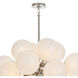 Shine 17 Light 33.75 inch Polished Nickel Chandelier Ceiling Light in Swirl Glass