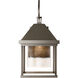 Dorset 1 Light 29.5 inch Coastal Dark Smoke Outdoor Sconce in Seeded Clear, Large