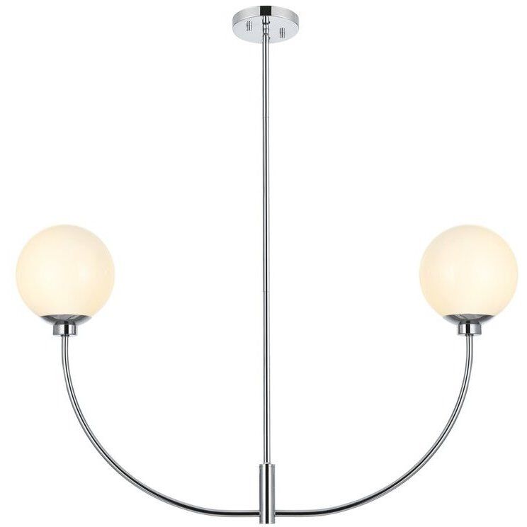 Nyomi 2 Light 36 inch Chrome Chandelier Ceiling Light