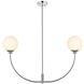 Nyomi 2 Light 36 inch Chrome Chandelier Ceiling Light