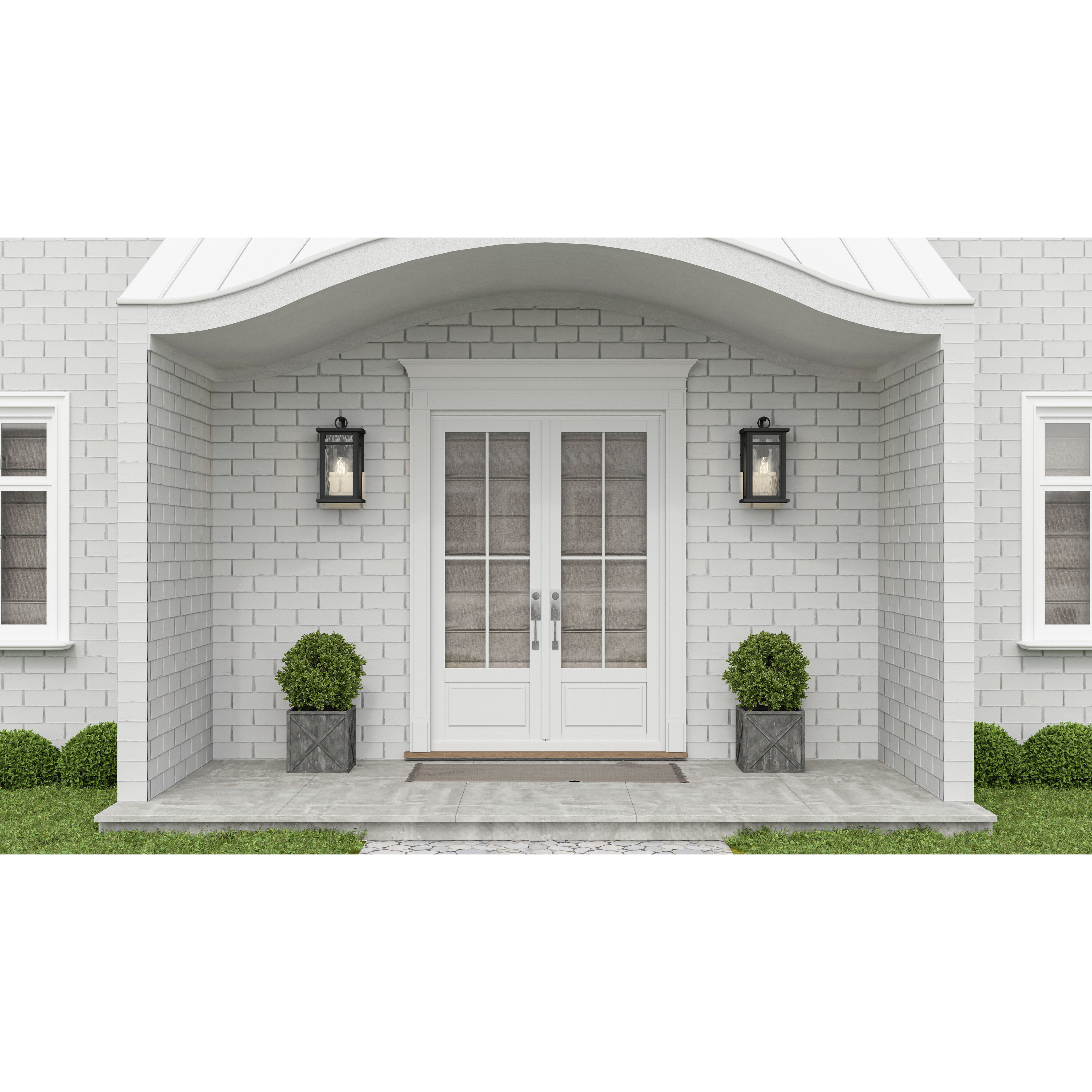 Moira 1 Light 18 inch Earth Black Outdoor Wall Lantern, Large