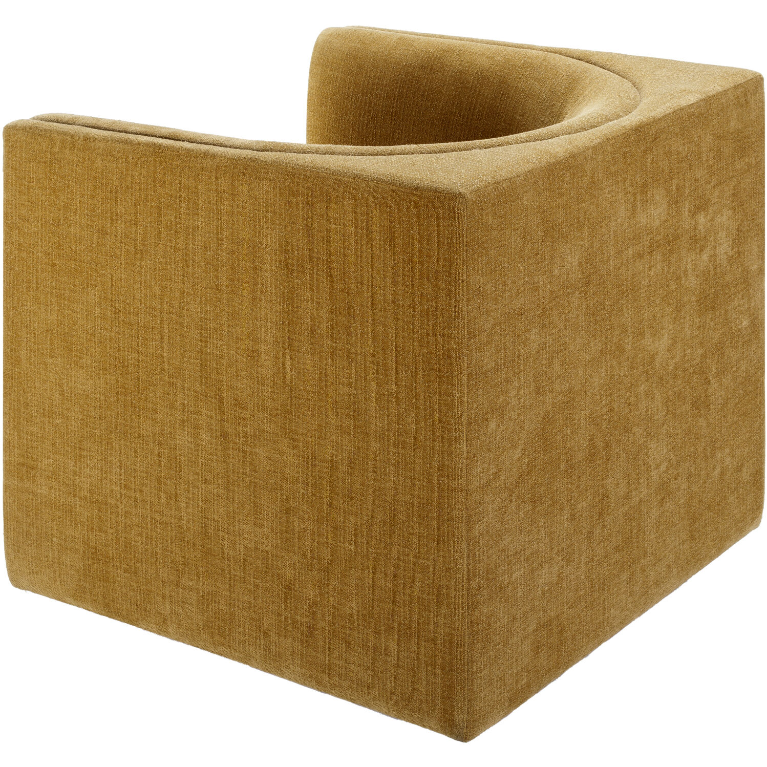 Vivienne Mustard / Brown Swivel Chair