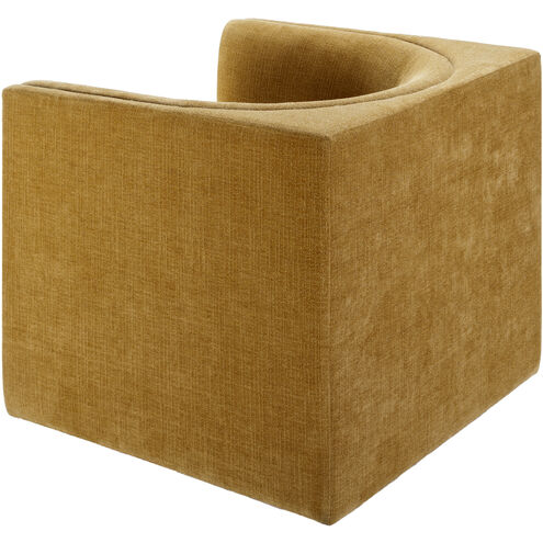 Vivienne Mustard / Brown Swivel Chair