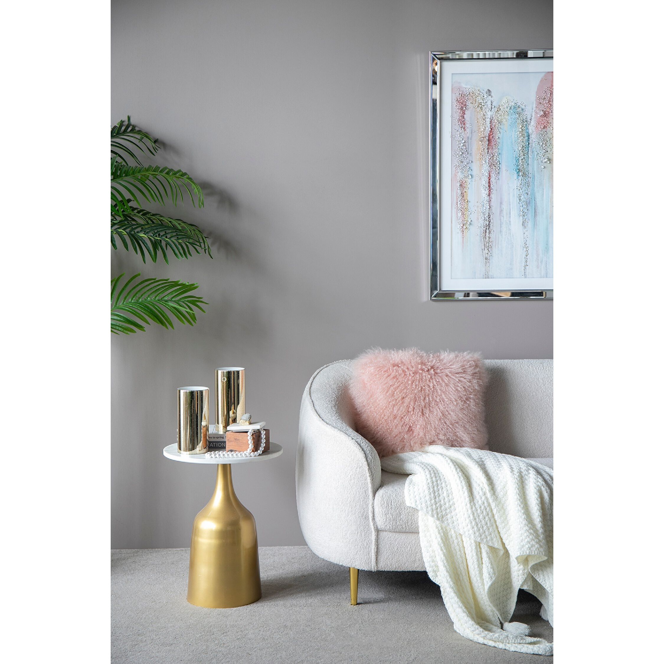 Speckled 8 X 4 inch LED Candle