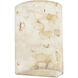 Alabaster Rocks Wall Sconce Wall Light in Incandescent