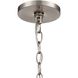 Amore 1 Light 12 inch Light Blue with Satin Nickel Pendant Ceiling Light