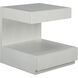 Checkmate 24 X 24 inch Checkmate White with White Accent Table