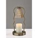 Chiara 13.5 inch 50 watt Antique Brass Candlewarmer Lamp Portable Light, Simplee Adesso