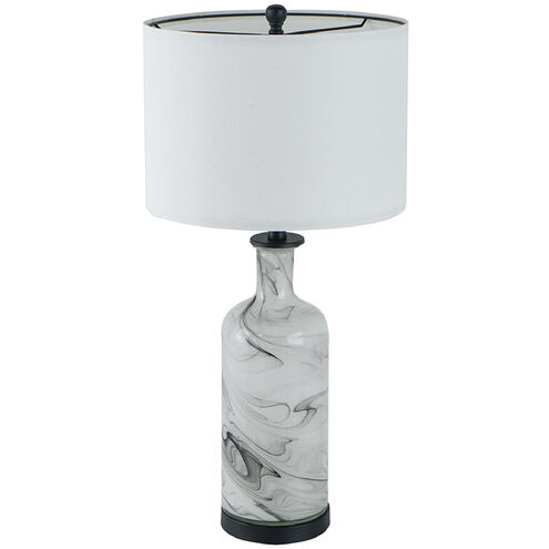 Sarris 29 inch 60.00 watt White and Grey Table Lamp Portable Light