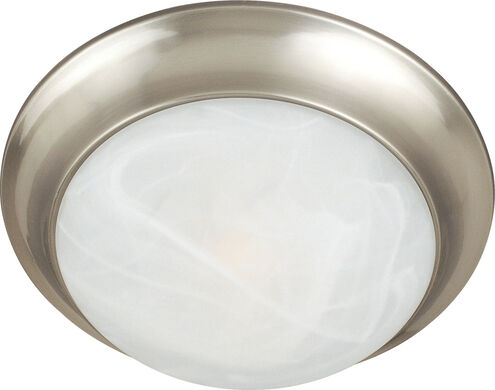 Essentials - 585x 3 Light 17 inch Satin Nickel Flush Mount Ceiling Light in Marble