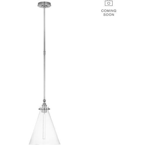 Chapman & Myers Parkington LED 11 inch Polished Nickel Conical Pendant Ceiling Light