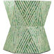 Hexagon 19.7 inch Green Stool