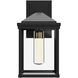 Alora Mood Larchmont 1 Light 14.88 inch Textured Black Outdoor Wall Light