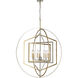 Geosphere 7 Light 36 inch Polished Nickel Chandelier Ceiling Light