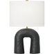 Hable Aura 20 inch 9.00 watt Rough Black Ceramic Table Lamp Portable Light