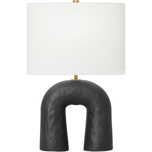 Hable Aura 20 inch 9.00 watt Rough Black Ceramic Table Lamp Portable Light