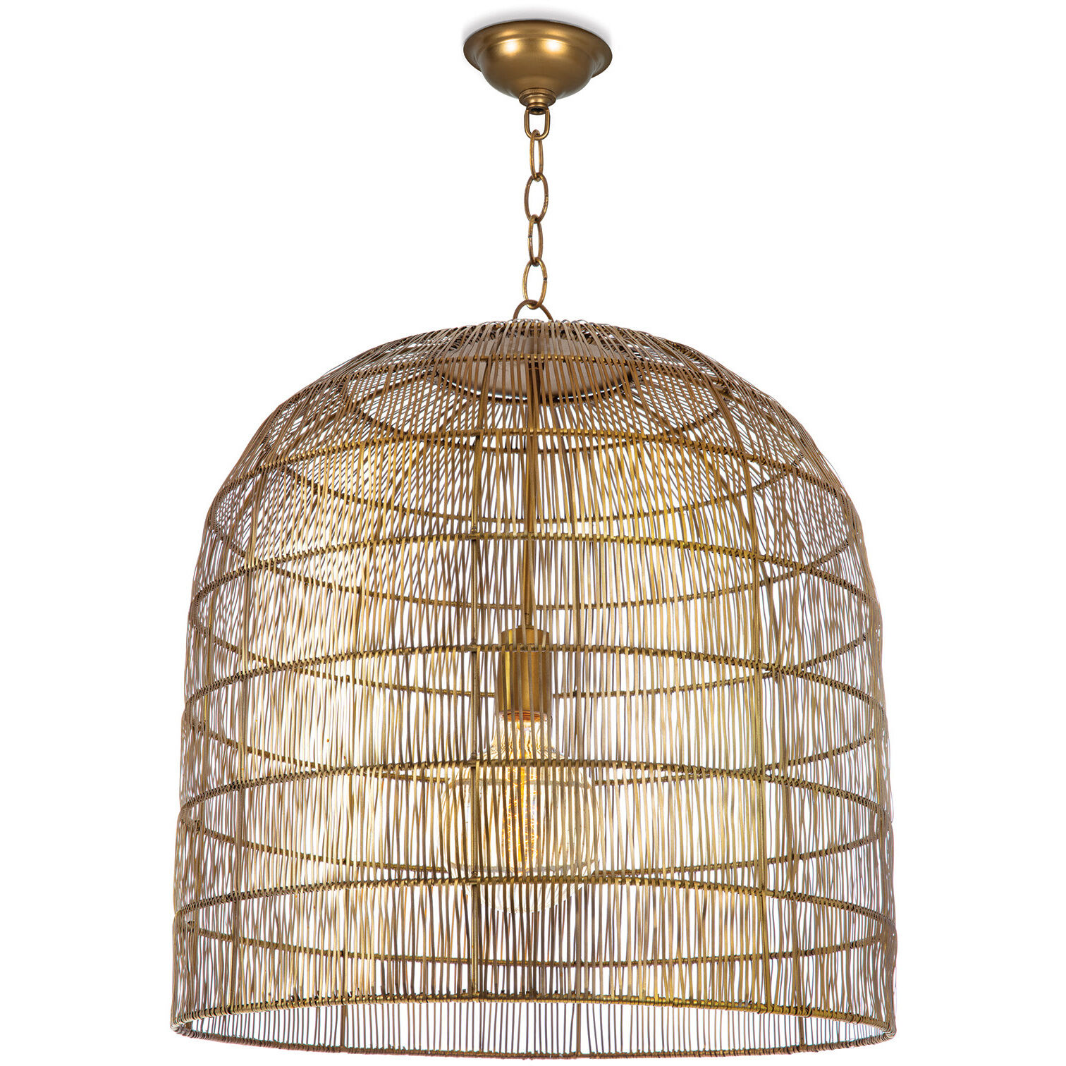 Fresco 1 Light 20 inch Brass Pendant Ceiling Light