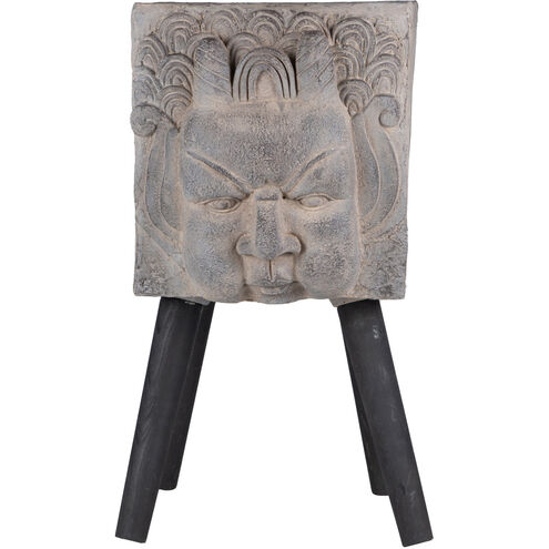 Greek God Gray/Black Outdoor Planter