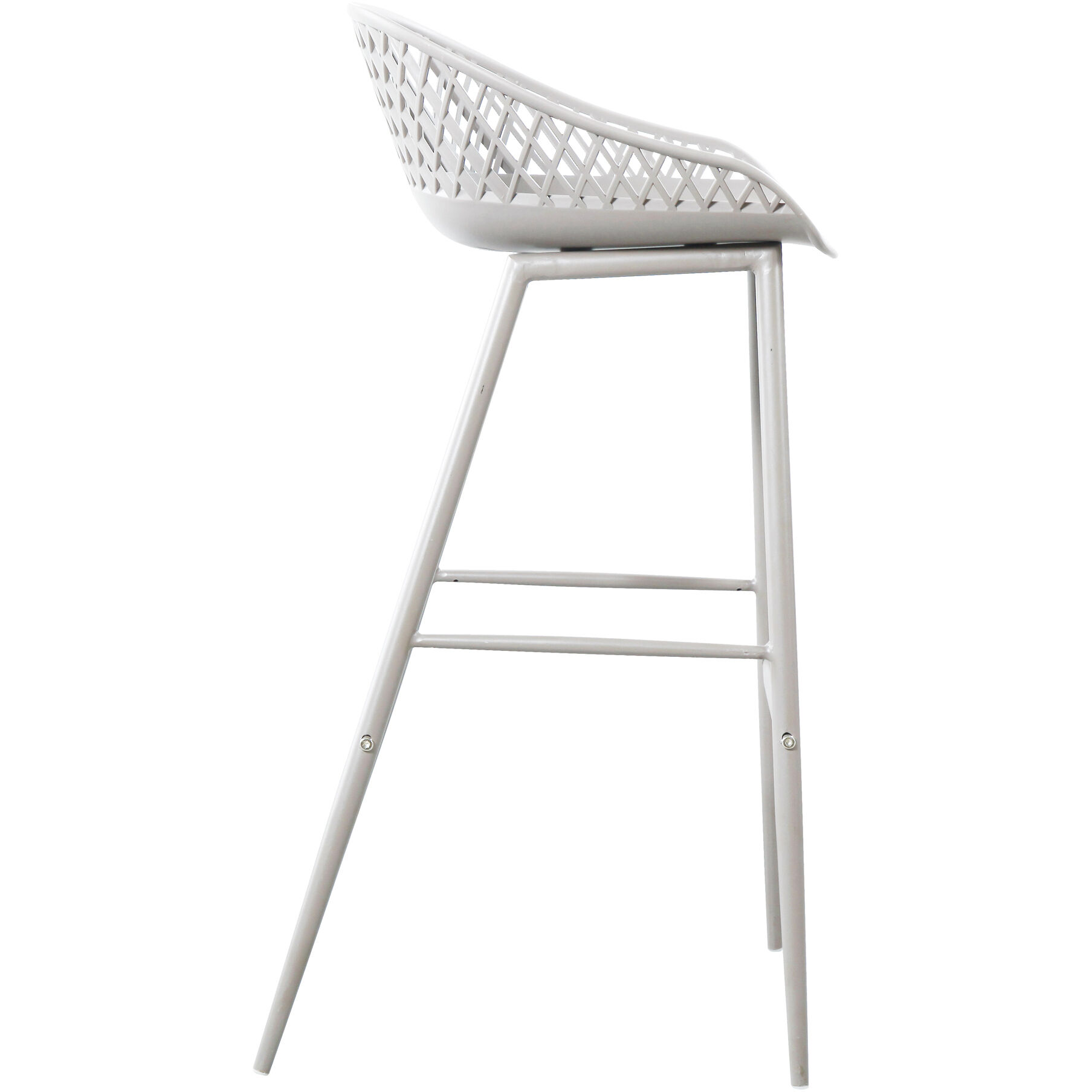 Piazza 37 inch White Outdoor Barstool