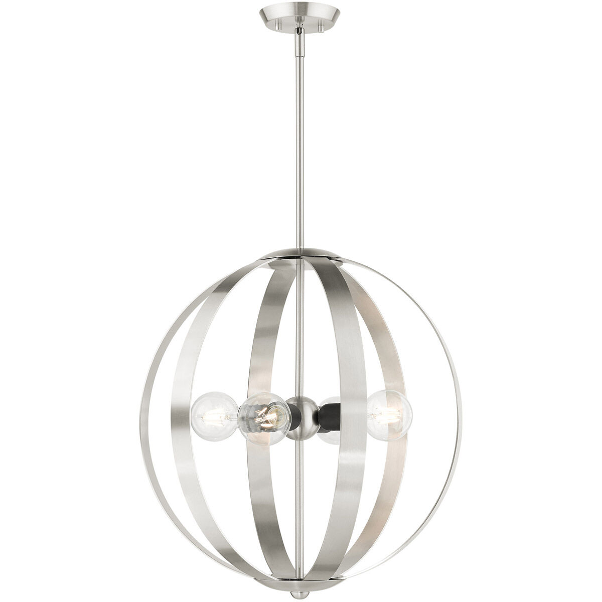 Modesto 4 Light 20 inch Brushed Nickel Chandelier Ceiling Light