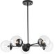 Atwell 5 Light 28 inch Matte Black Chandelier Ceiling Light