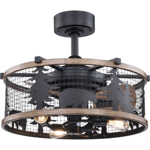 Kodiak 7.87 inch Oil Rubbed Bronze and Burnished Teak with Anigre Blades Ceiling Fan