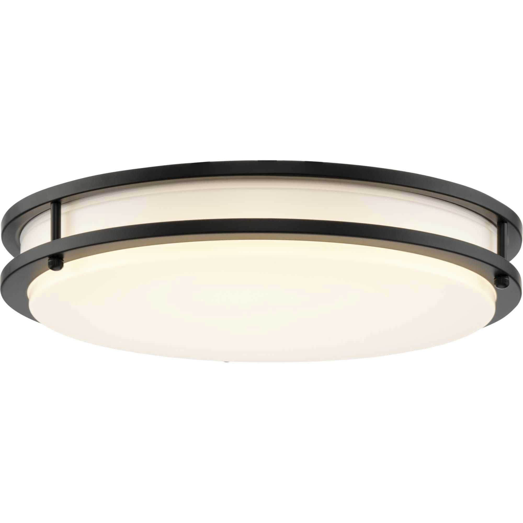 Abide LED LED 14 inch Matte Black Flush Mount Ceiling Light, Medium, Progress LED