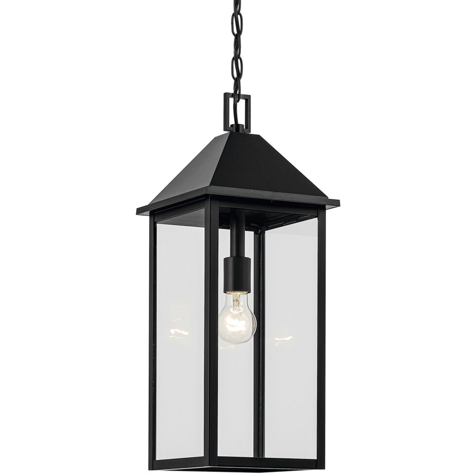 Prin 1 Light 9 inch Black Outdoor Hanging Pendant