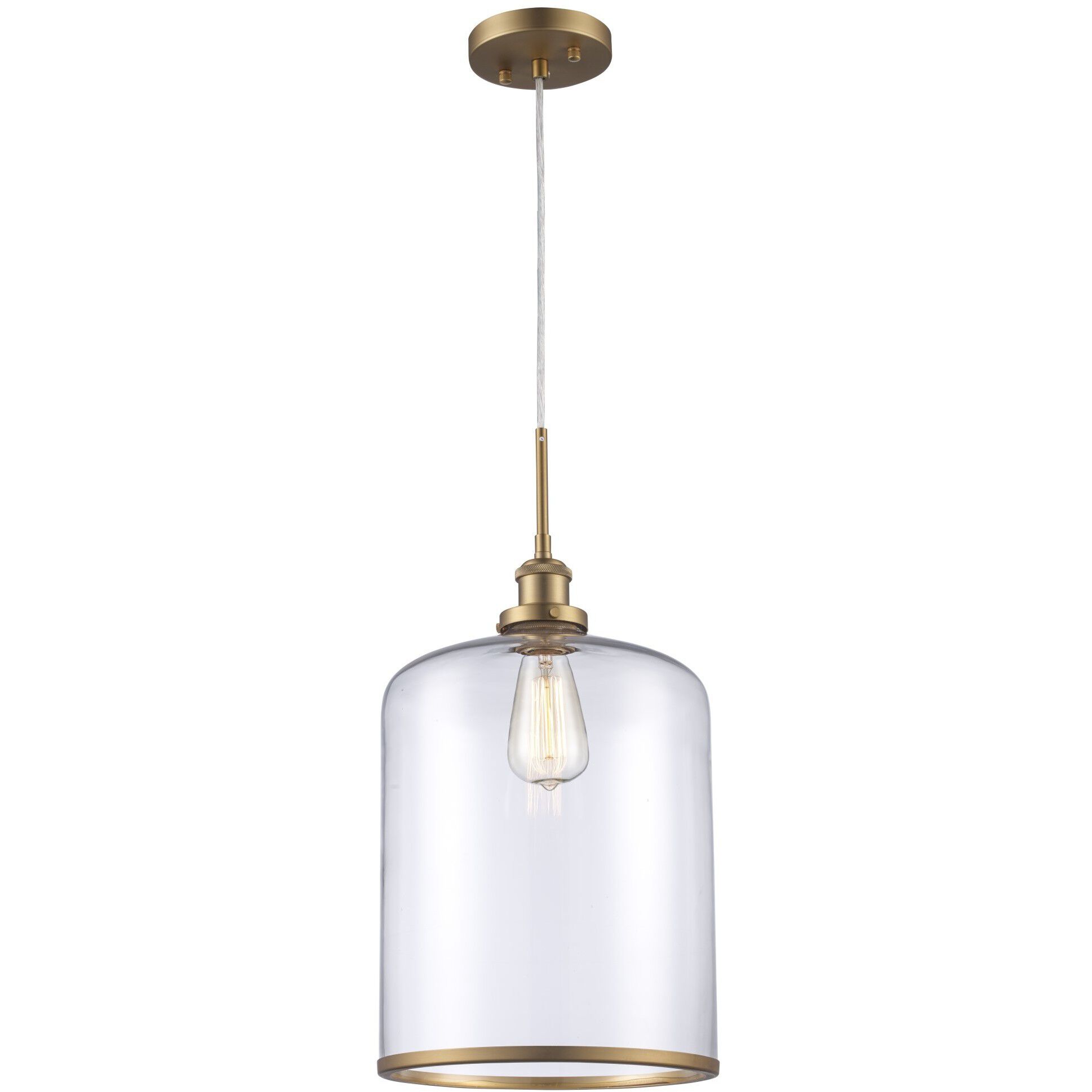 Dorina 1 Light 10 inch Antique Gold Jar Pendant Ceiling Light