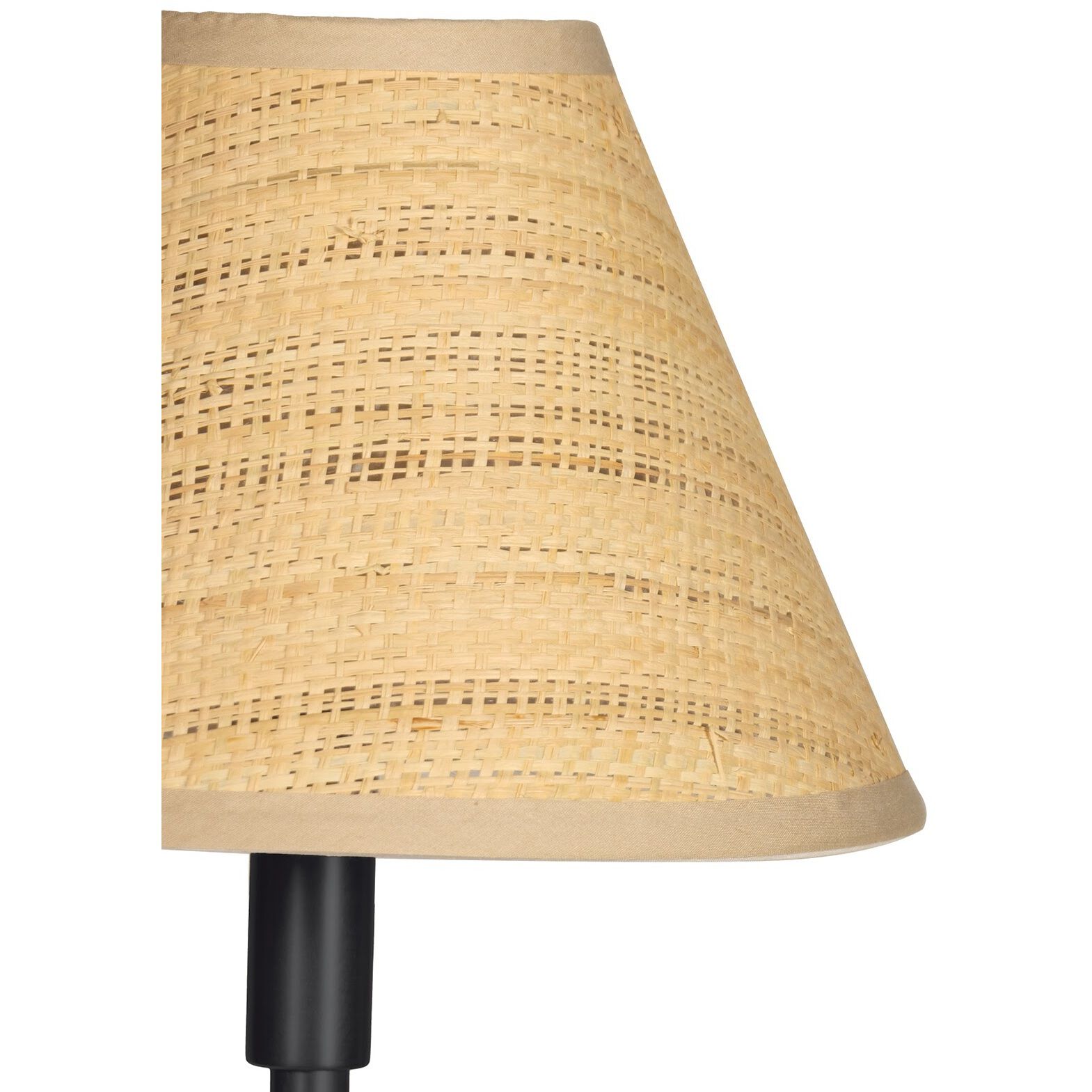 Polly 28.25 inch 60.00 watt Blackened Brass Buffet Lamp Portable Light in Rattan Shade