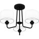 Ainsdale 3 Light 18 inch Matte Black Semi-Flush Mount Ceiling Light