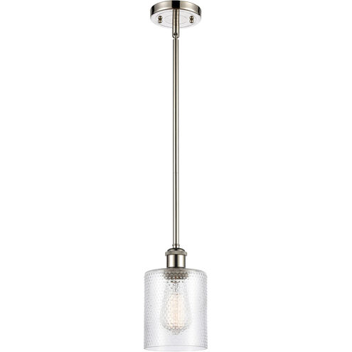 Ballston Cobbleskill 1 Light 5 inch Polished Nickel Pendant Ceiling Light in Clear Glass, Ballston