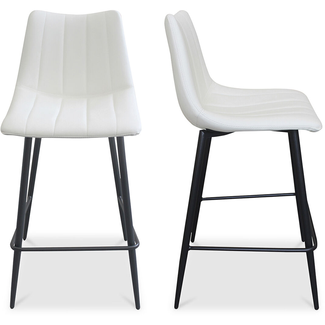 Alibi 37 inch White Counter Stool