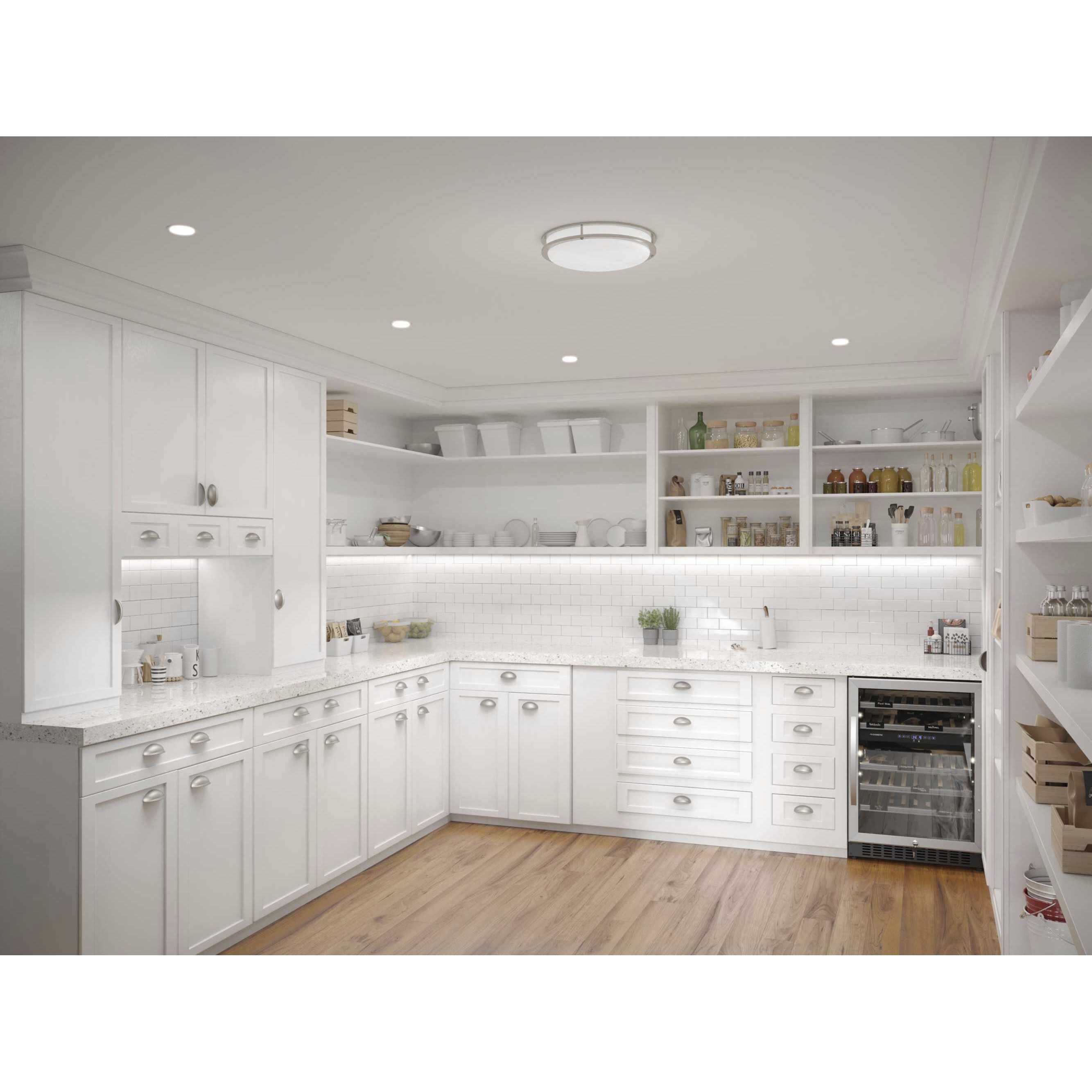 6in Recessed Trim PAR38 Satin White Step Baffle Trim