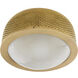 Tapio 1 Light 10 inch Vintage Brass Flush Mount Ceiling Light