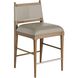 Keegan 35 inch Morel and Walnut with Brushed Stainless Steel Counter Stool