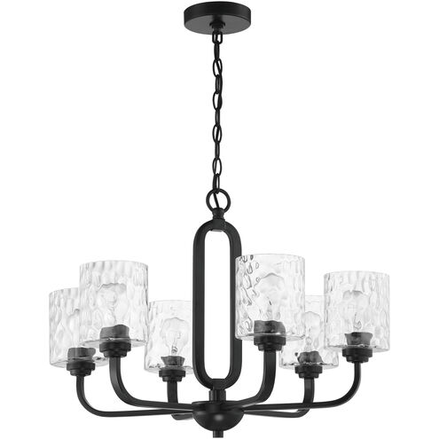 Collins 6 Light 26 inch Flat Black Chandelier Ceiling Light