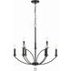 Mila 9 Light 28 inch Black Chandelier Ceiling Light