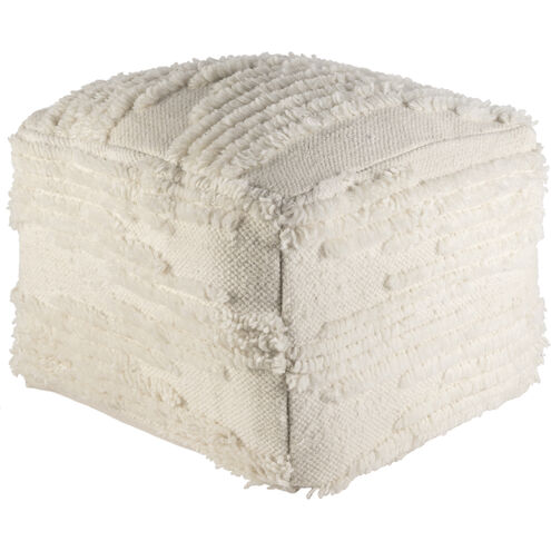 Apache 20 inch Cream Pouf, Rectangle