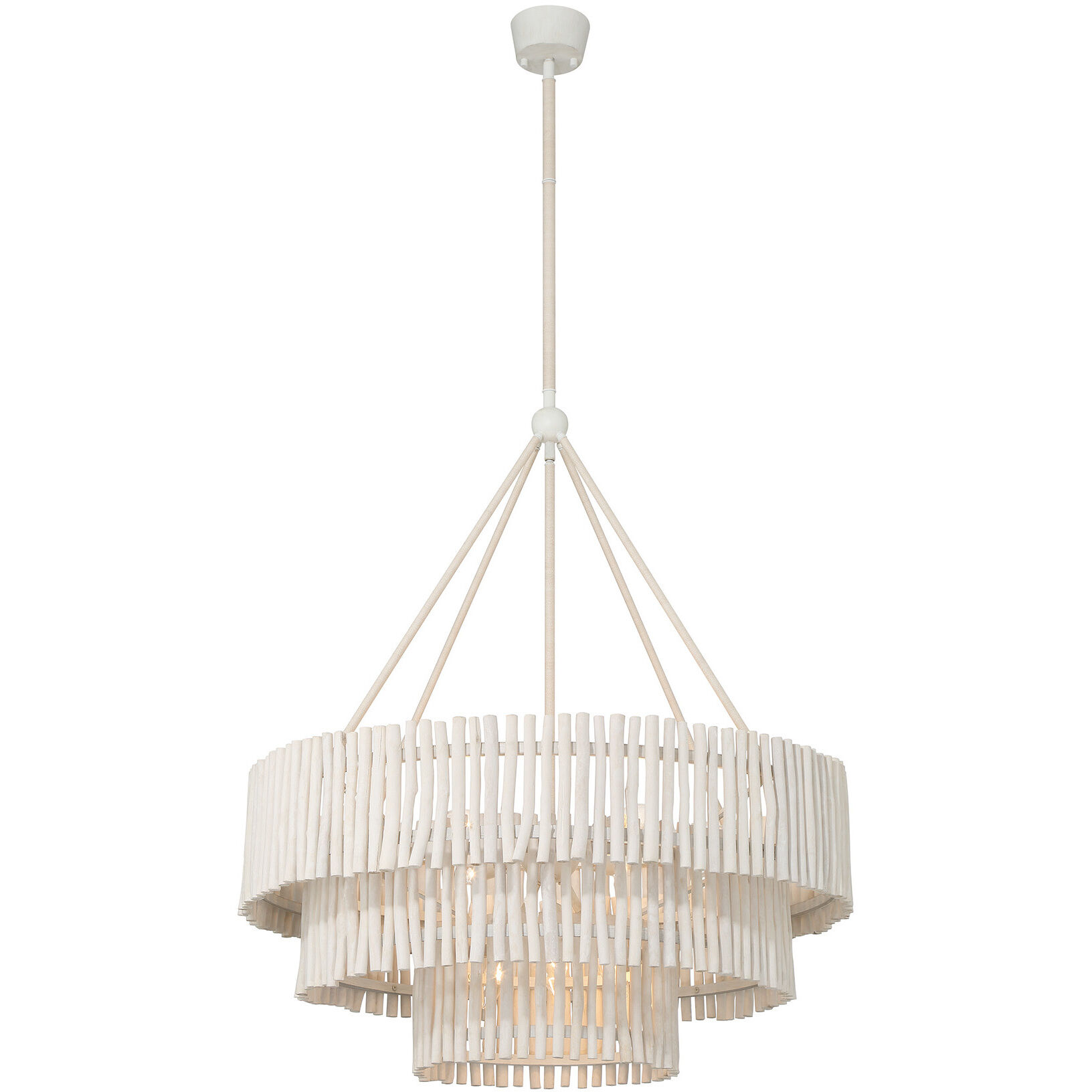 Phong 9 Light 30 inch Blanco Chandelier Ceiling Light