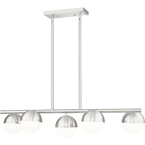 Realm Sphere Linear Chandelier Ceiling Light in Brushed Nickel