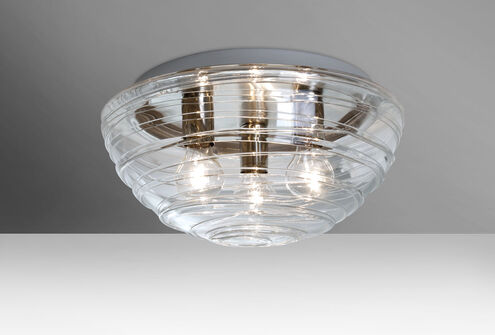 Wave 15 3 Light 15 inch Flush Mount Ceiling Light in Incandescent